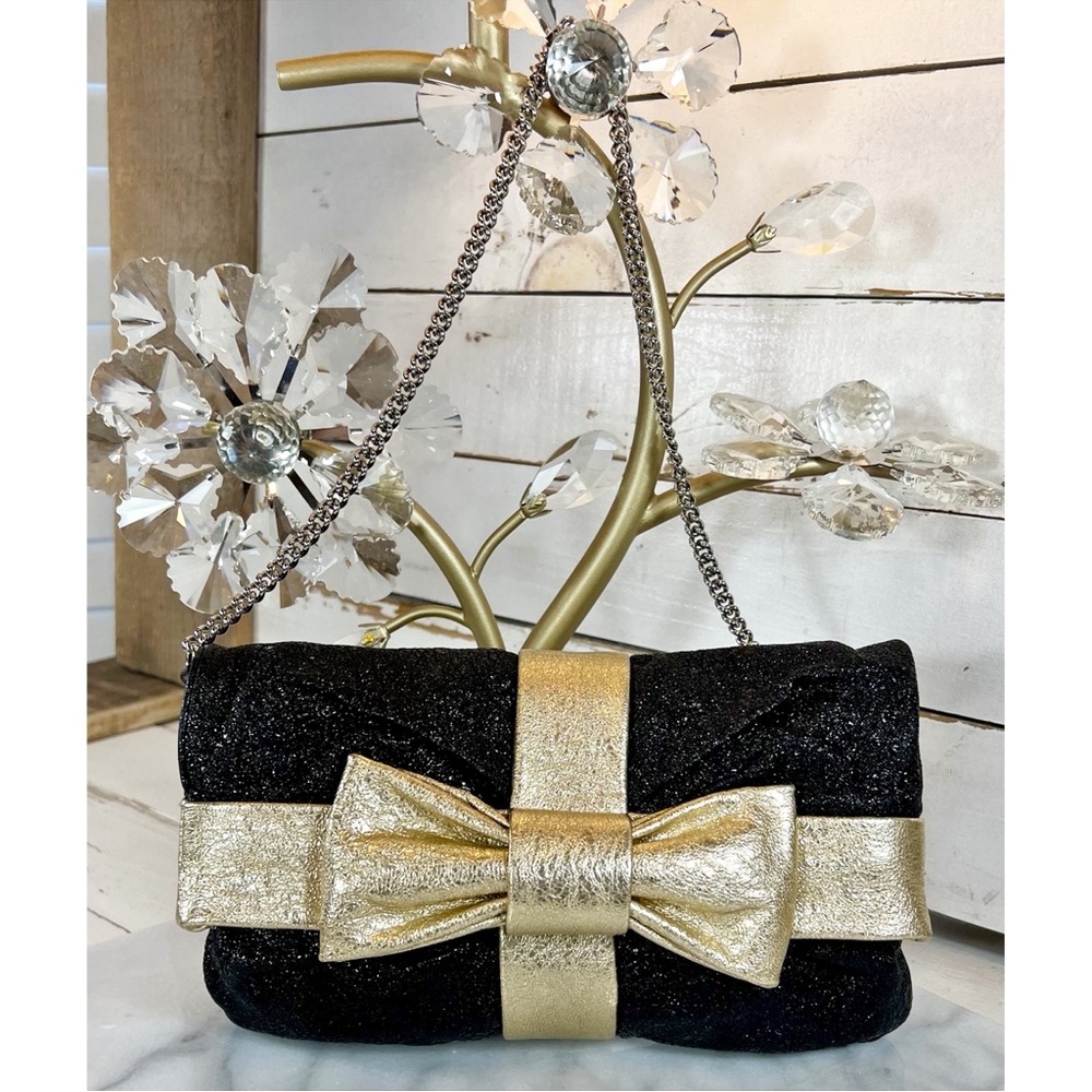 Dolce & Gabbana “Fannie” Leather Envelope Clutch w/ Chain Strap
